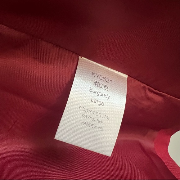 Burgandy Cicy Bell Casual Women’s Blazer for Office or Date Night - Picture 6 of 9